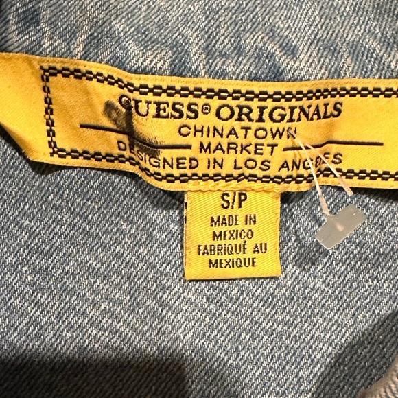GUESS X Chinatown Market X Smiley UO
Exclusive Denim Trucker Jacket Size SMALL/P - Picture 4 of 10